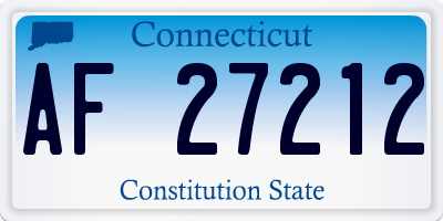 CT license plate AF27212