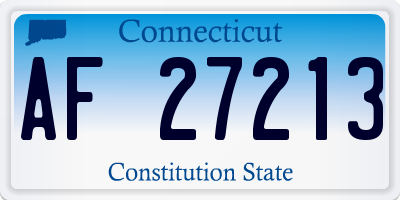 CT license plate AF27213