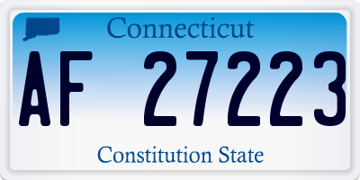 CT license plate AF27223