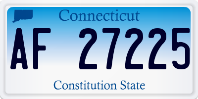 CT license plate AF27225