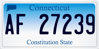 CT license plate AF27239