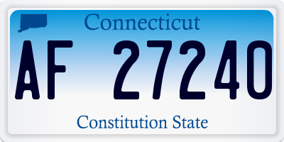 CT license plate AF27240
