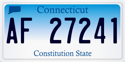 CT license plate AF27241