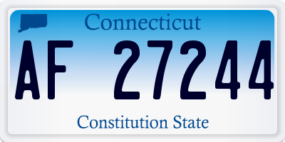 CT license plate AF27244