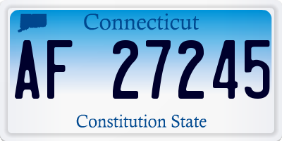 CT license plate AF27245