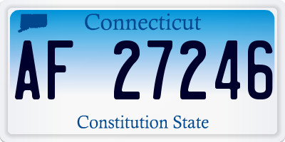 CT license plate AF27246