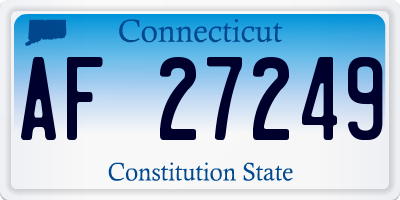 CT license plate AF27249