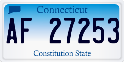CT license plate AF27253