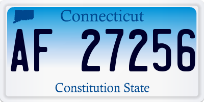 CT license plate AF27256