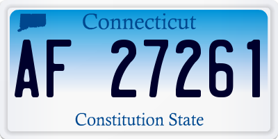 CT license plate AF27261