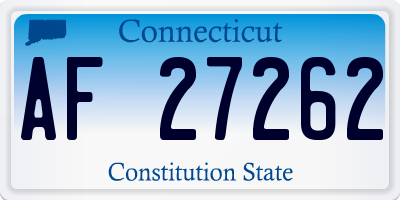CT license plate AF27262