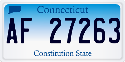 CT license plate AF27263