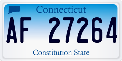CT license plate AF27264