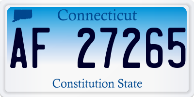CT license plate AF27265
