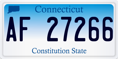 CT license plate AF27266