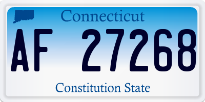 CT license plate AF27268