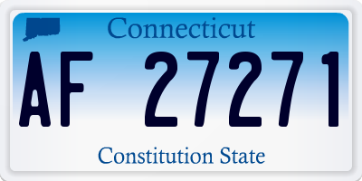 CT license plate AF27271