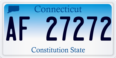 CT license plate AF27272