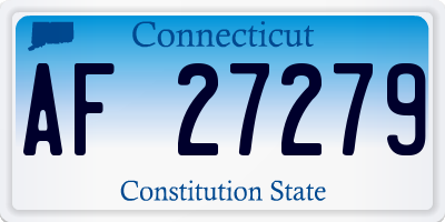CT license plate AF27279
