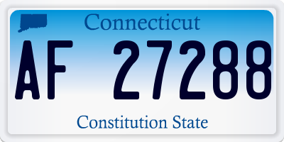 CT license plate AF27288