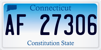 CT license plate AF27306
