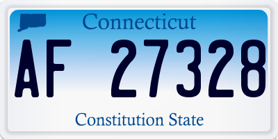 CT license plate AF27328