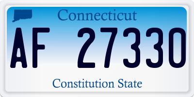 CT license plate AF27330