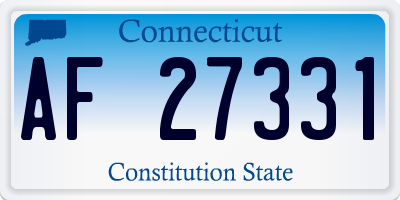 CT license plate AF27331