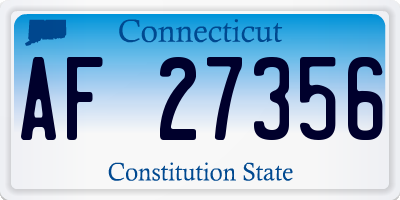 CT license plate AF27356