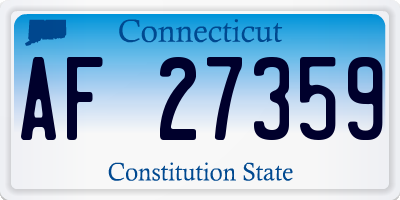 CT license plate AF27359