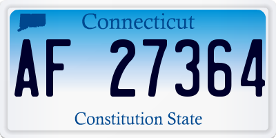 CT license plate AF27364
