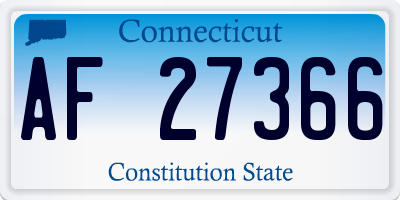 CT license plate AF27366