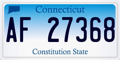CT license plate AF27368