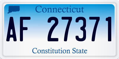 CT license plate AF27371