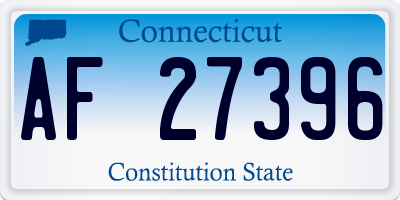 CT license plate AF27396