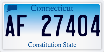 CT license plate AF27404