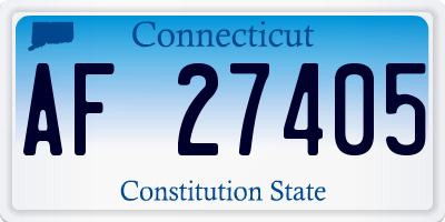 CT license plate AF27405