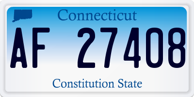 CT license plate AF27408