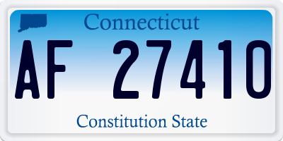CT license plate AF27410