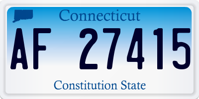 CT license plate AF27415