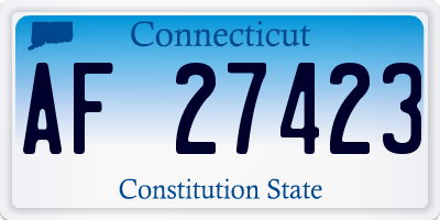 CT license plate AF27423