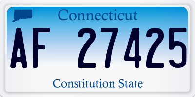 CT license plate AF27425