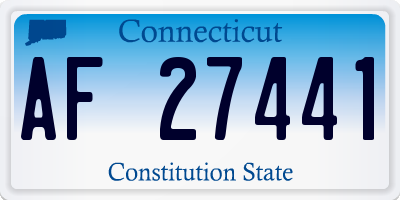 CT license plate AF27441