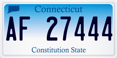 CT license plate AF27444