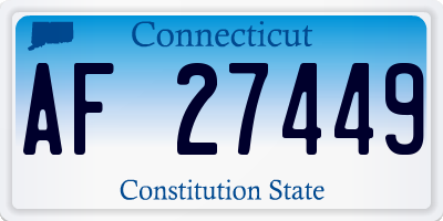 CT license plate AF27449