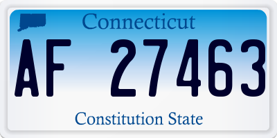 CT license plate AF27463