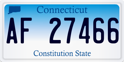 CT license plate AF27466