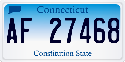 CT license plate AF27468