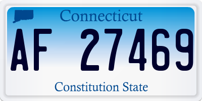 CT license plate AF27469