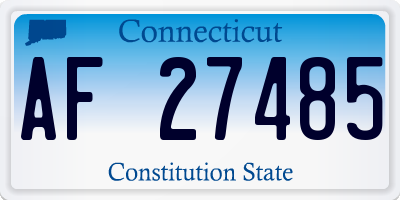 CT license plate AF27485